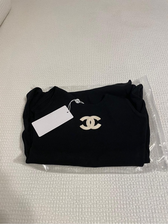 CHANEL Dresses & Skirts - CHANEL Black Maxi Dress with White CC Logo